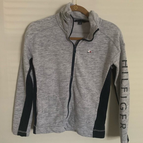 Tommy Hilfiger Zip-Up Gray Sweater - Picture 1 of 8